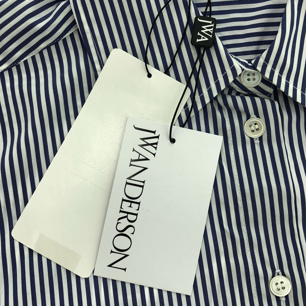 【美品】  JW Anderson / ジェイダブルアンダーソン | アシンメトリー デコンストラクテッド ドレープ シャツ | 6 | blue /white | レディース
