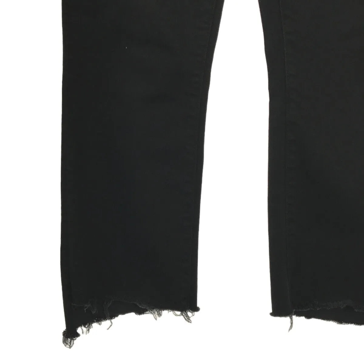 [品相良好] Deuxieme Classe | 2021春夏 | BLACK INSIDER CROP Insider Crop 磨邊牛仔褲 | 24 |黑色 |女性的