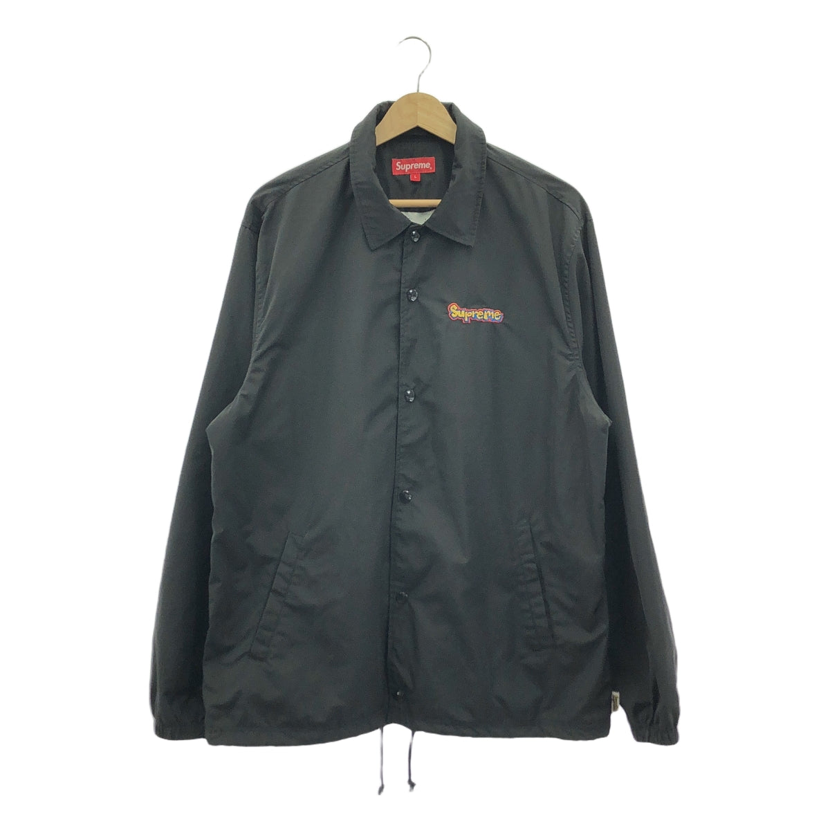 [狀態良好] SUPREME | Gonz 教練外套 | Logo Gonz 教練外套 | L | 黑色 | 男款