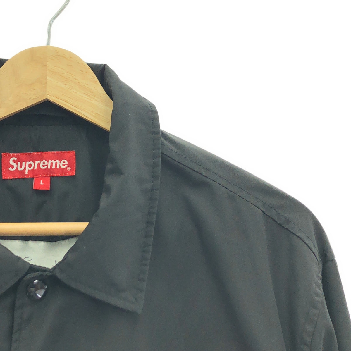 [狀態良好] SUPREME | Gonz 教練外套 | Logo Gonz 教練外套 | L | 黑色 | 男款