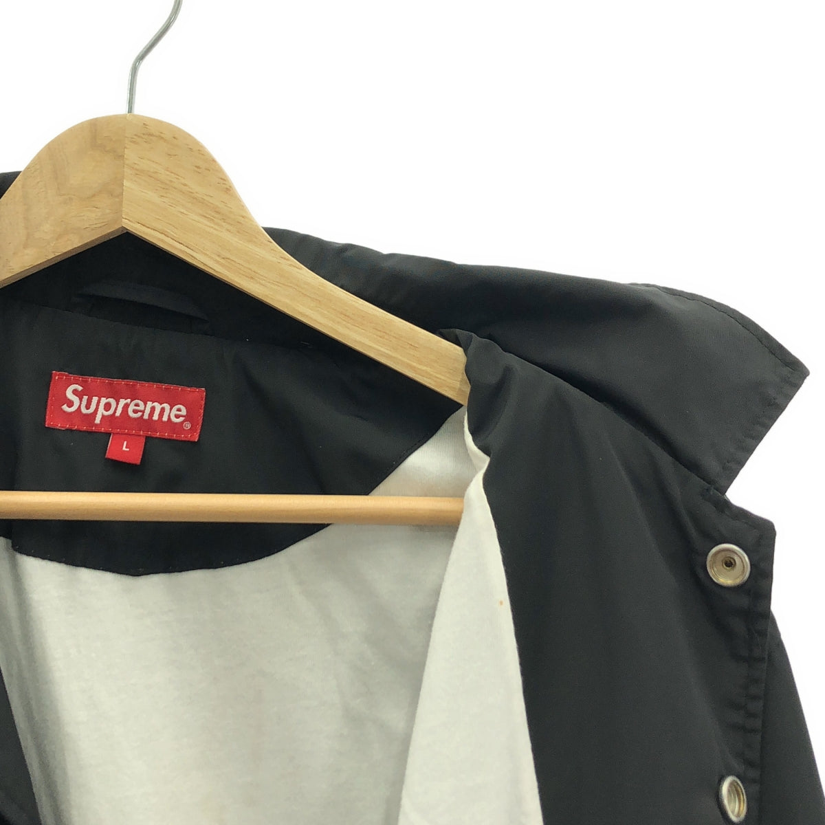 [狀態良好] SUPREME | Gonz 教練外套 | Logo Gonz 教練外套 | L | 黑色 | 男款