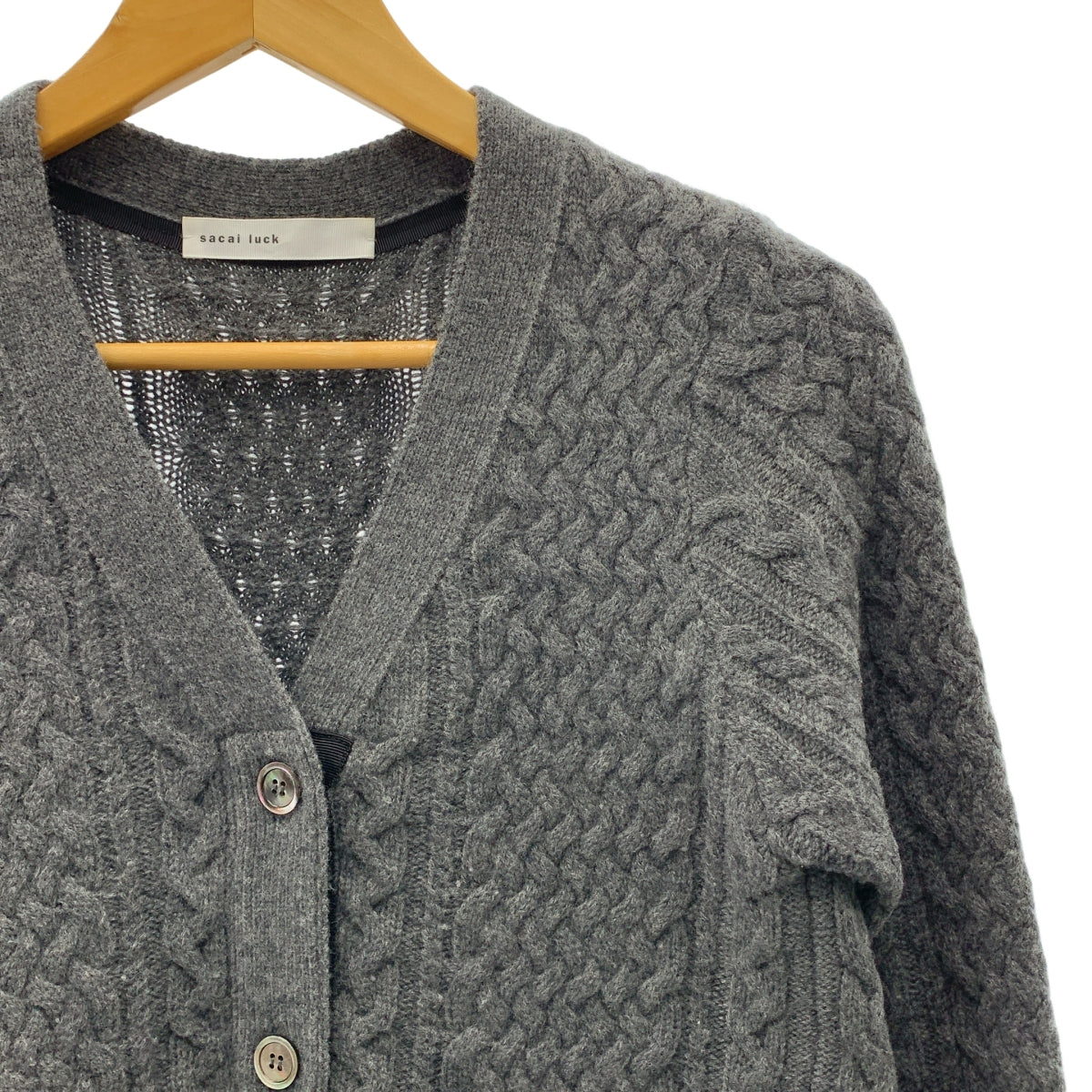 sacai luck | 抽繩V領開襟衫 | 尺寸 2 | 女款