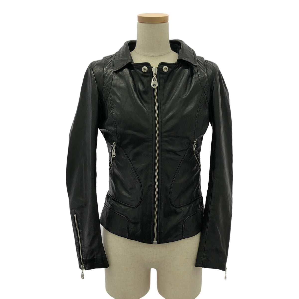 DOMA | 連帽雙騎士外套 | XS | 黑/灰 | 女款