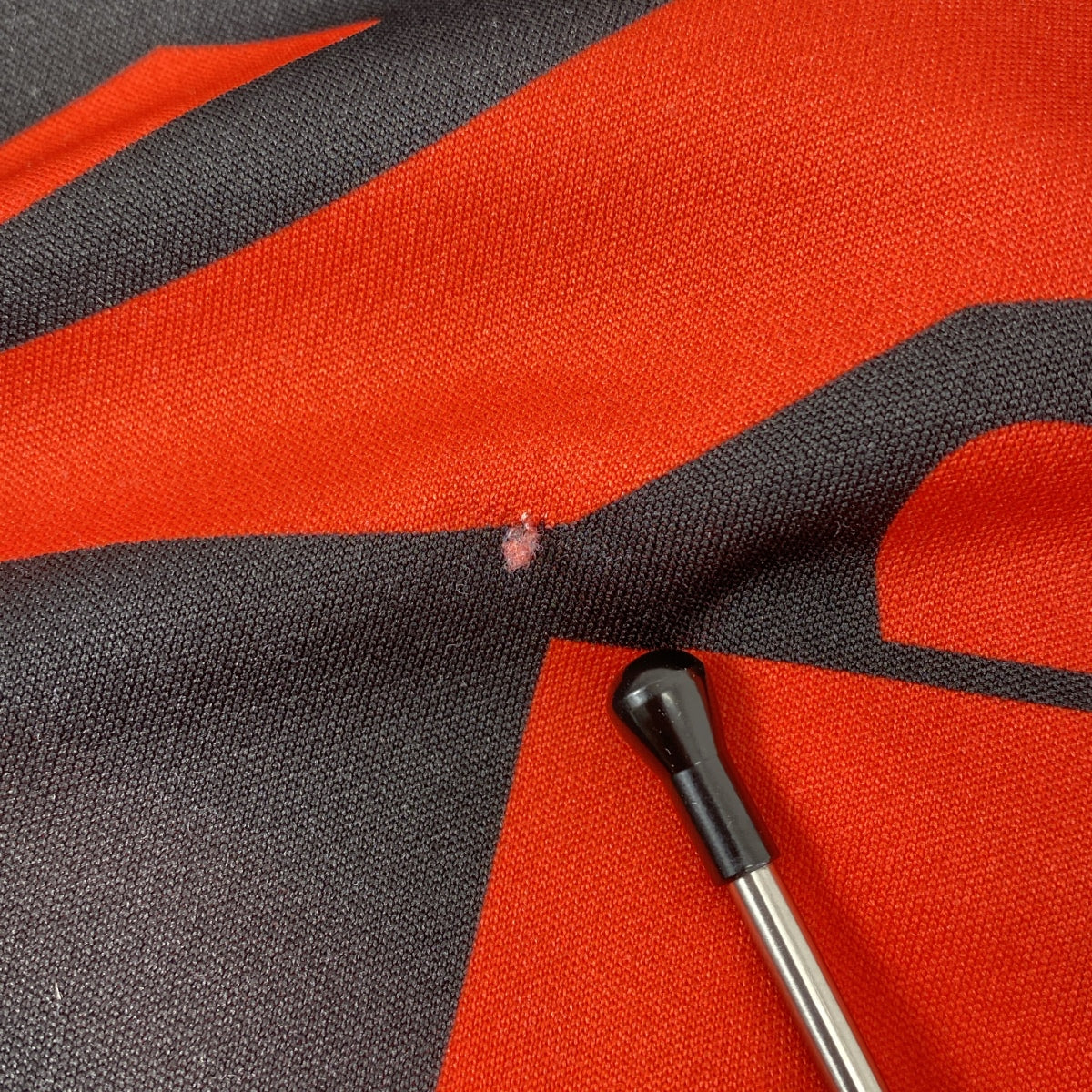 【美品】  COMME des GARCONS / コムデギャルソン | 2022AW | ポリエステル 総柄 変形 立体 アシンメトリー カットソー | S | レッド/ブラック | レディース