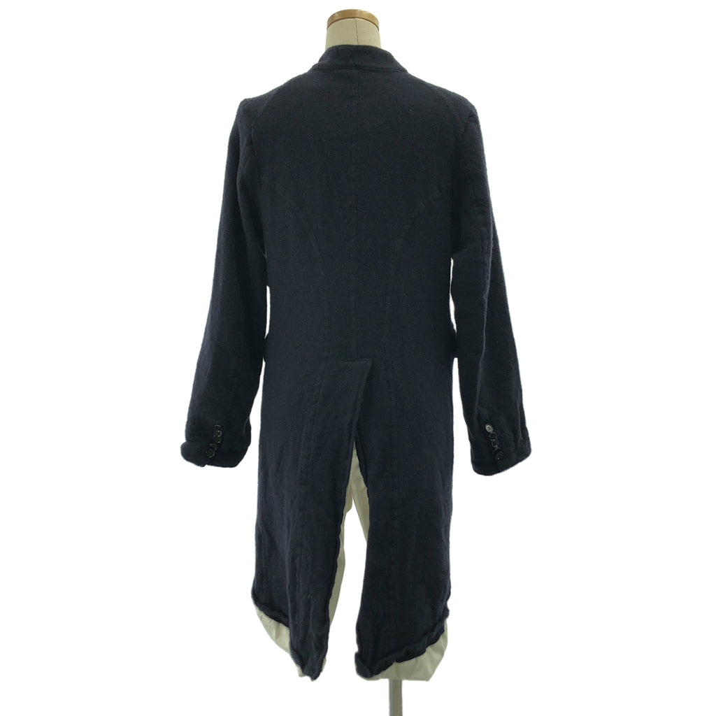 tao COMME des GARCONS / タオコムデギャルソン | 2023AW | ウール 縮絨 変形 スタンドカラー シングル ロングジャケット / 総裏地 | M | レディース