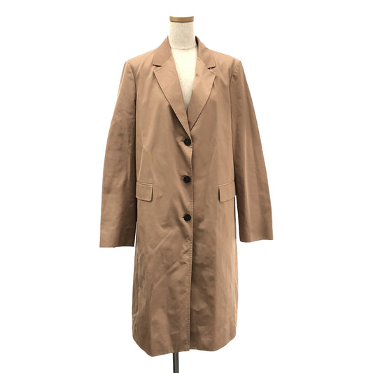 【新品】  JIL SANDER NAVY / ジルサンダーネイビー | コットン ポリエステル チェスターコート | 34 | ベージュ | レディース