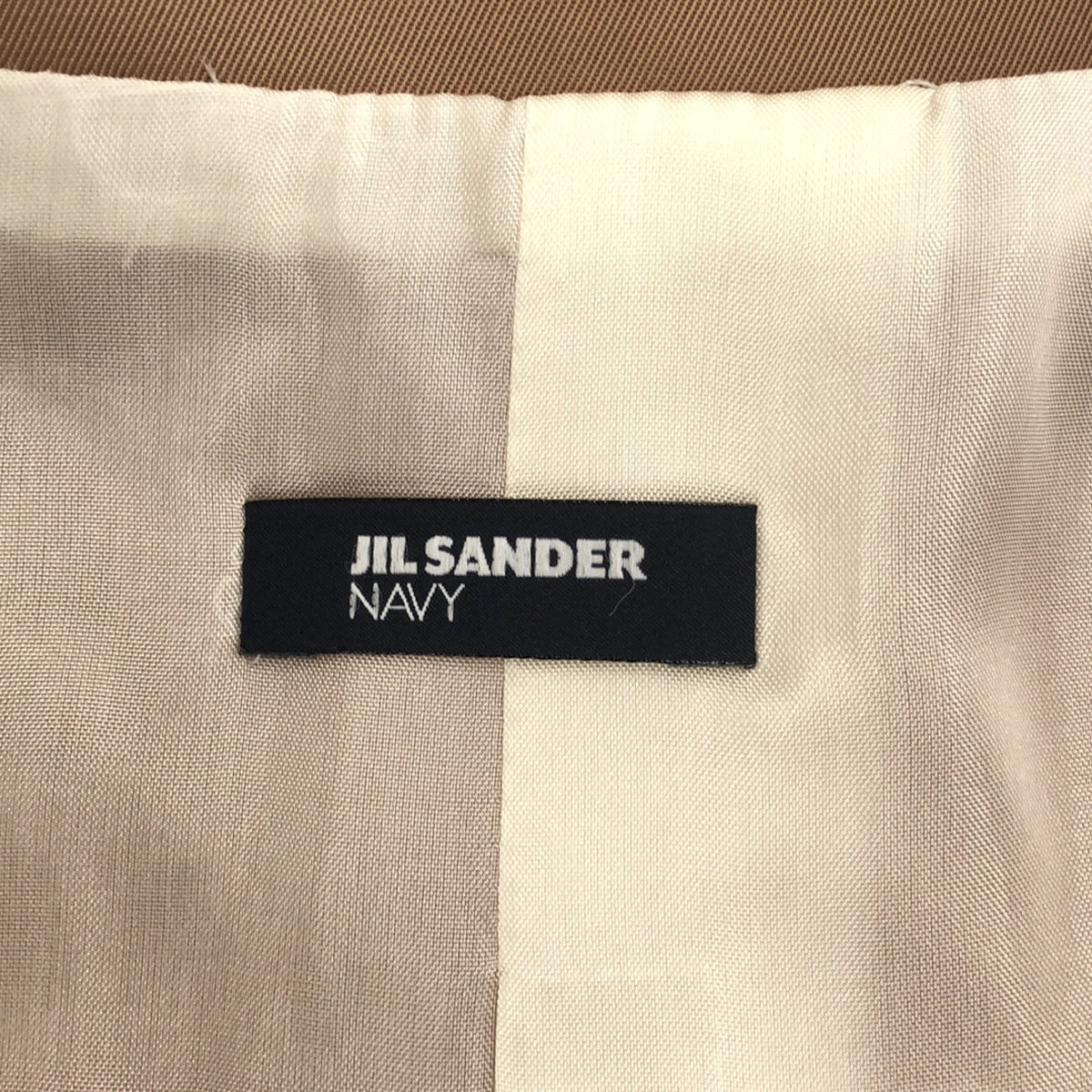 【新品】  JIL SANDER NAVY / ジルサンダーネイビー | コットン ポリエステル チェスターコート | 34 | ベージュ | レディース