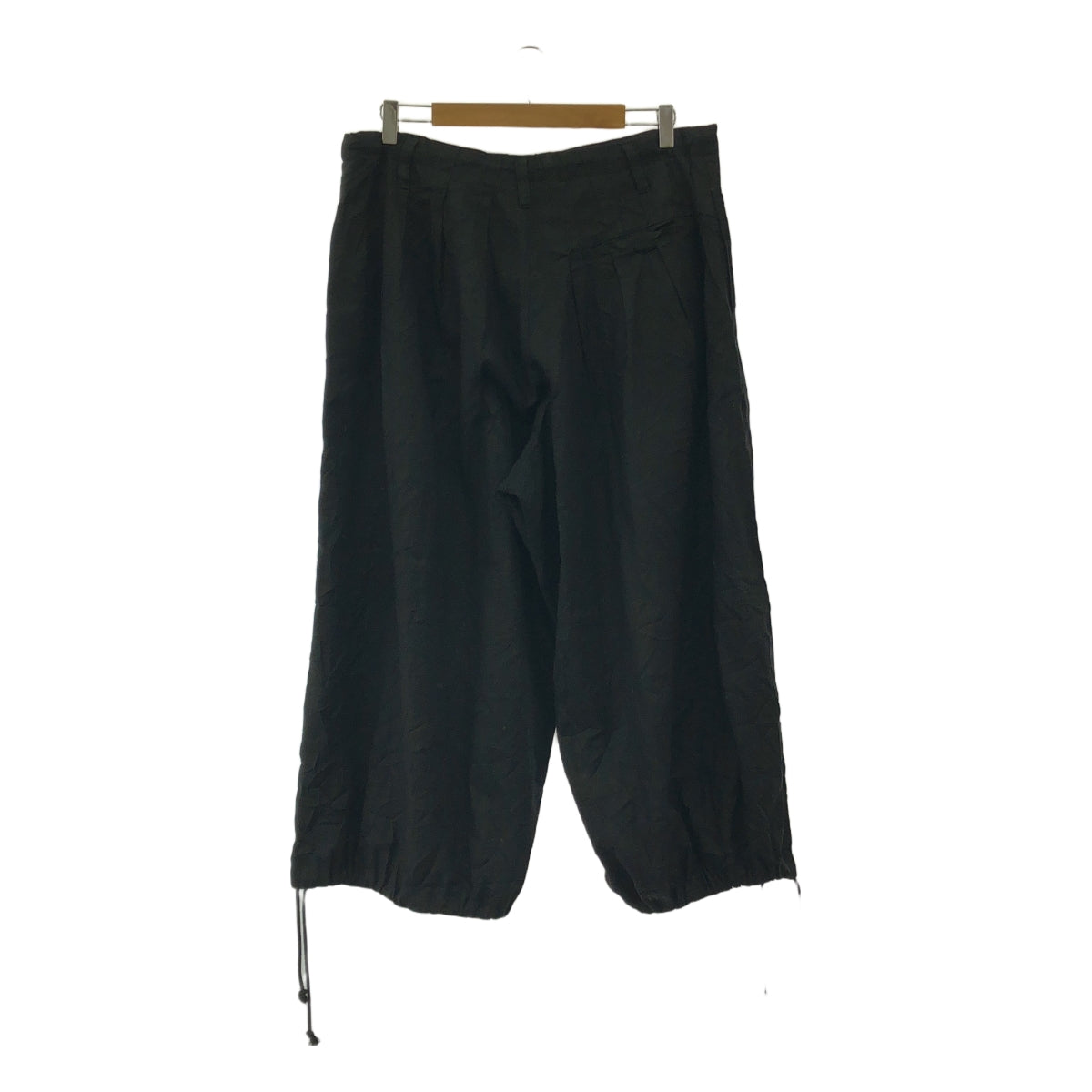 YOHJI YAMAMOTO POUR HOMME / ヨウジヤマモトプールオム | 2019SS | ワッシャー ドローストリング タック ワイドバルーンパンツ | 2 | ブラック | メンズ