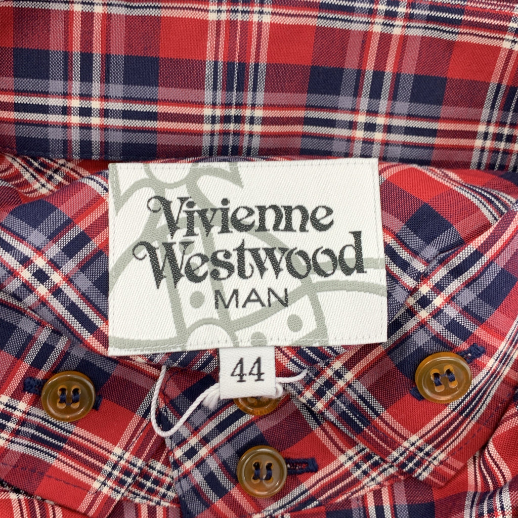 Vivienne Westwood 男裝 | 棉質格紋短袖襯衫 | 44碼 | 男士