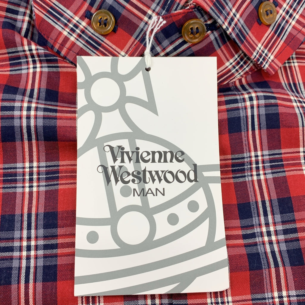 Vivienne Westwood 男裝 | 棉質格紋短袖襯衫 | 44碼 | 男士