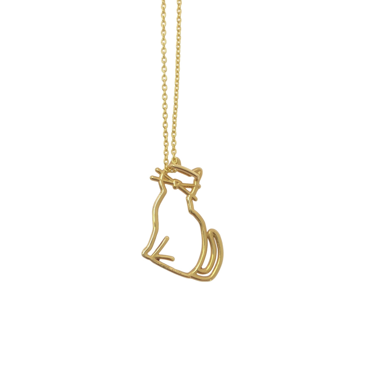 【미품】 ALIITA / 아리타 | 9KYG MIAU 초콜릿 에나멜 골드 목걸이 | 골드 / 브라운 | 여성