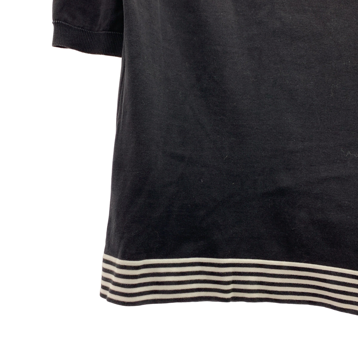 CHANEL / 샤넬 | 코튼 리브 티셔츠 컷소우 | 42 | 여성