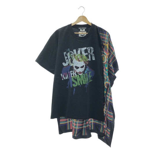 JUNYA WATANABE | 2025SS | 黑闇騎士 x 格紋絲巾對接T卹 | S | 女款