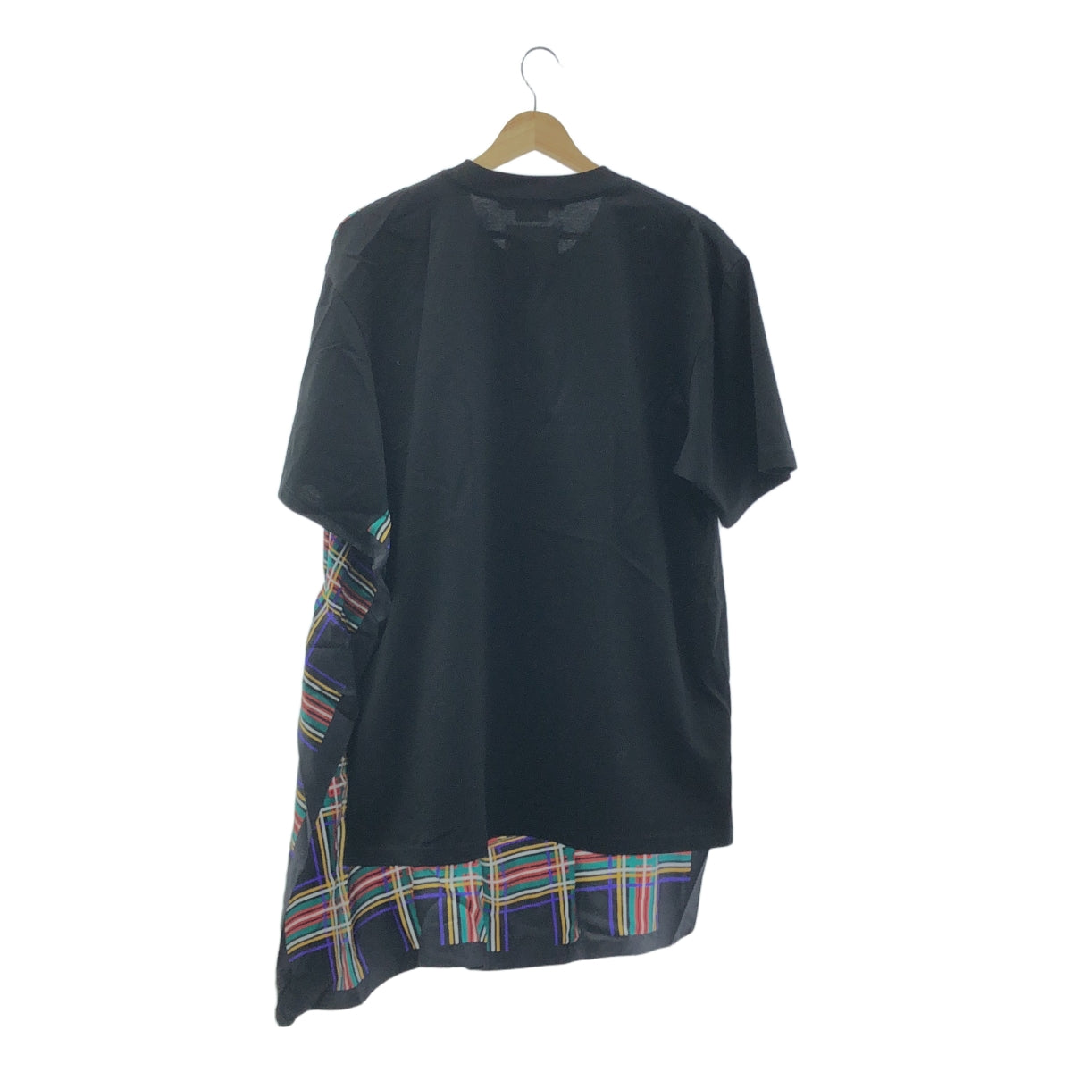 JUNYA WATANABE | 2025SS | 黑闇騎士 x 格紋絲巾對接T卹 | S | 女款