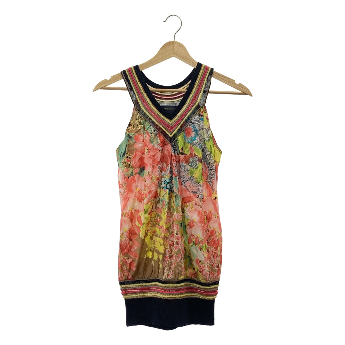 CLASS Roberto Cavalli | 滿花無袖連身裙與襯衫 | 尺寸 38 | 女款