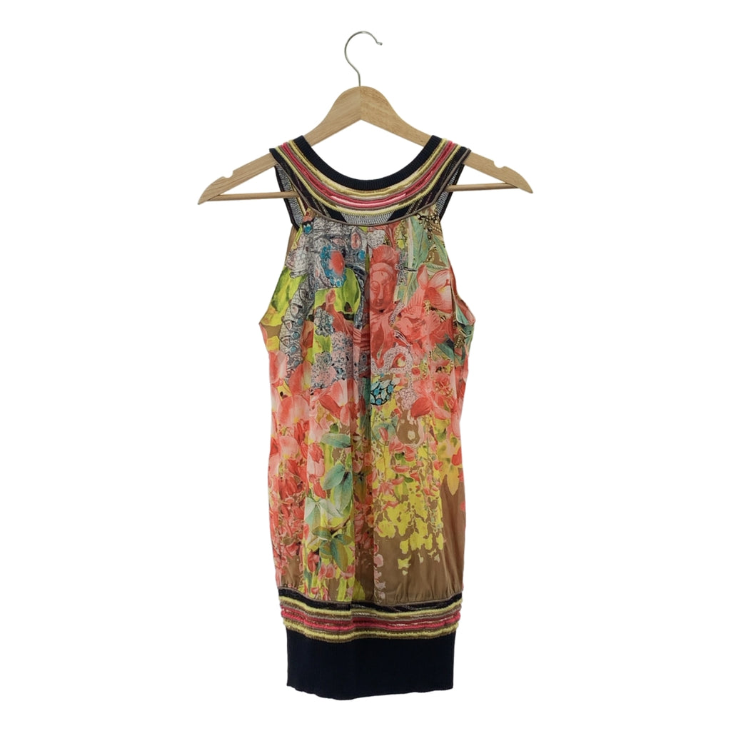 CLASS Roberto Cavalli | 滿花無袖連身裙與襯衫 | 尺寸 38 | 女款