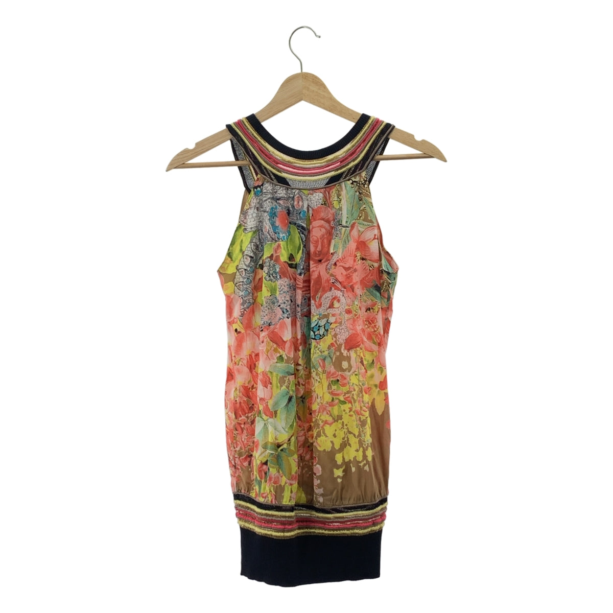 CLASS Roberto Cavalli | 滿花無袖連身裙與襯衫 | 尺寸 38 | 女款