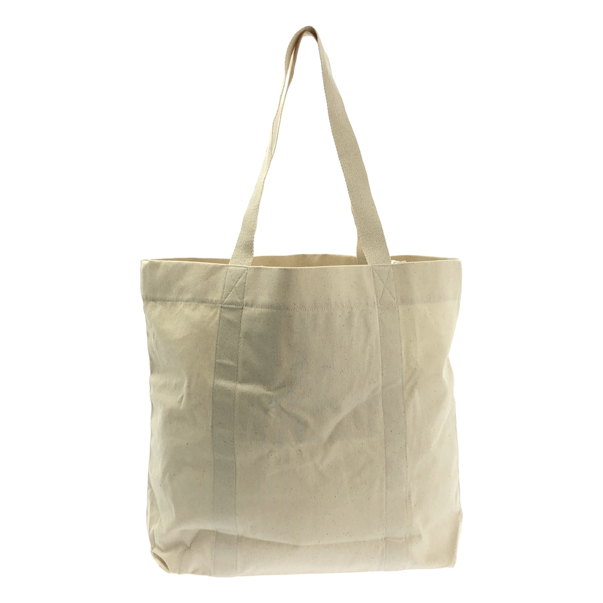 [狀況極佳] 山本耀司 | 標誌印花帆布手提包 | 象牙色 | 女款