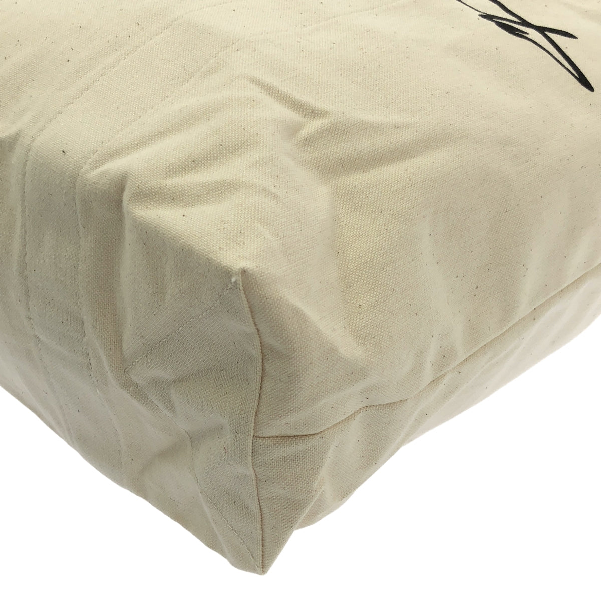 【미품】 YOHJI YAMAMOTO / 요우지야마모토 | 로고 프린트 캔버스 토트 백 | 아이보리 | 여성