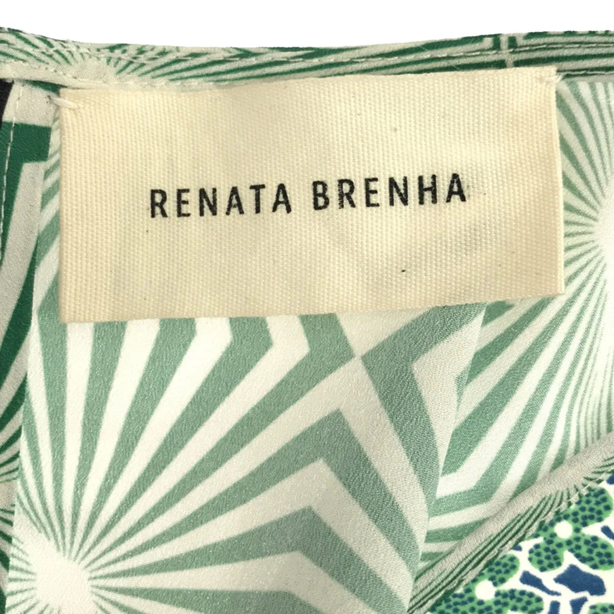[狀況良好] RENATA BRENHA |褶皺不對稱長裙 | S |綠/藍/白 |女性的