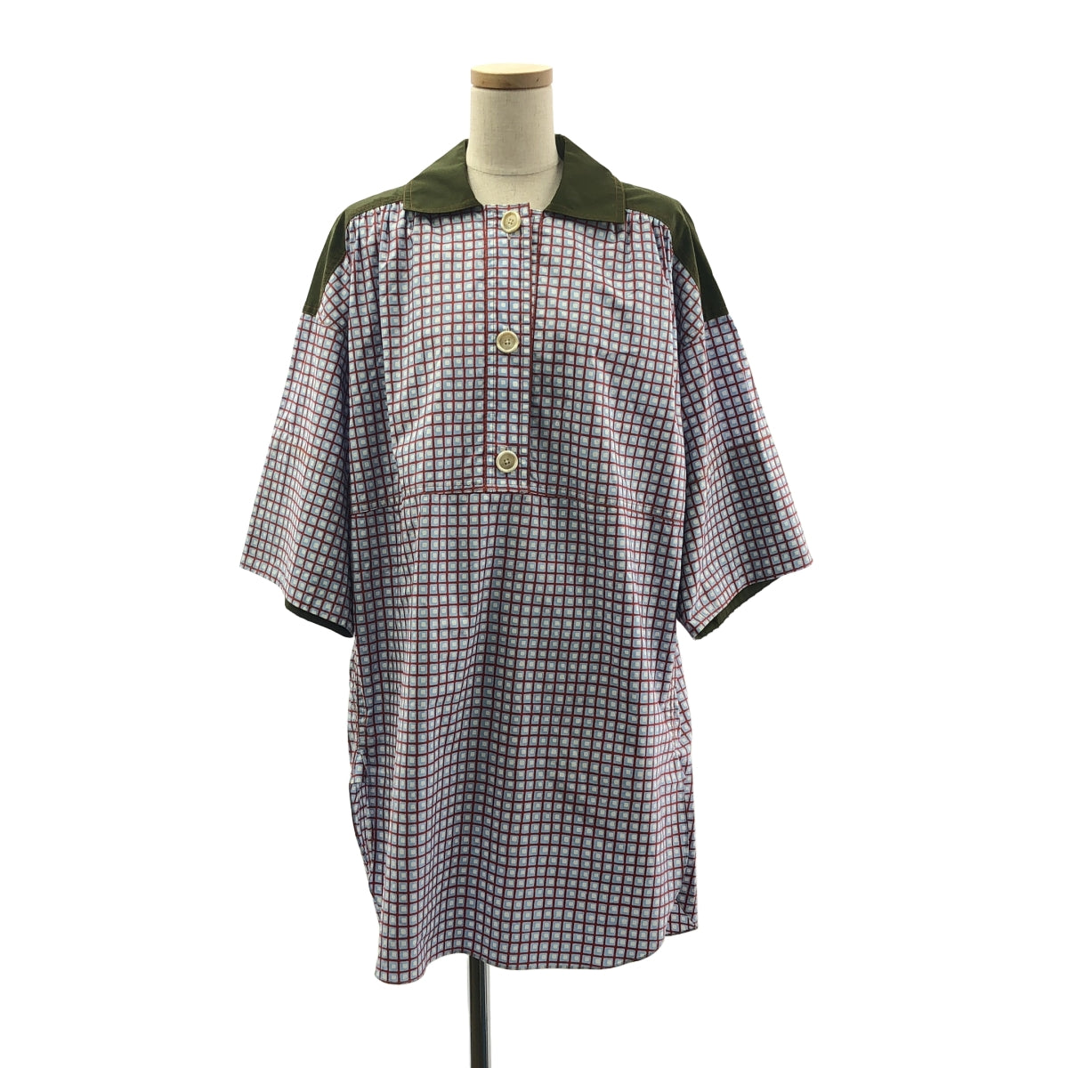 MARNI / マルニ | 2020SS | 総柄 オーバーシルエット バックギャザー シャツ ワンピース | 40 | レディース