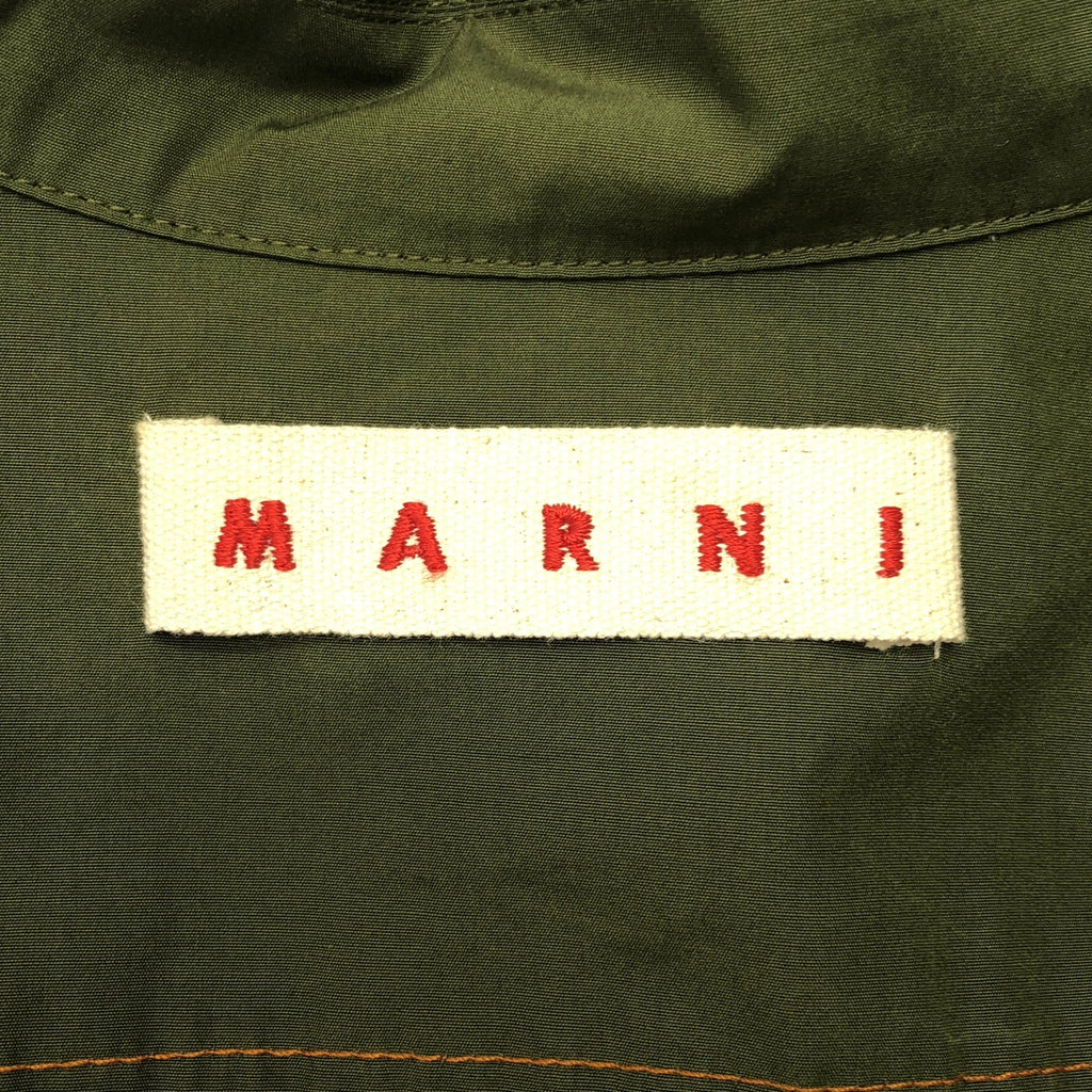MARNI | 2020 春夏系列 | 印花寬鬆後擺褶皺襯衫裙 | 40碼 | 女裝