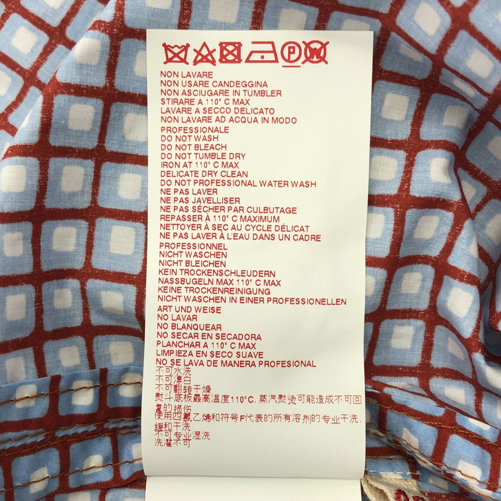 MARNI | 2020 春夏系列 | 印花寬鬆後擺褶皺襯衫裙 | 40碼 | 女裝