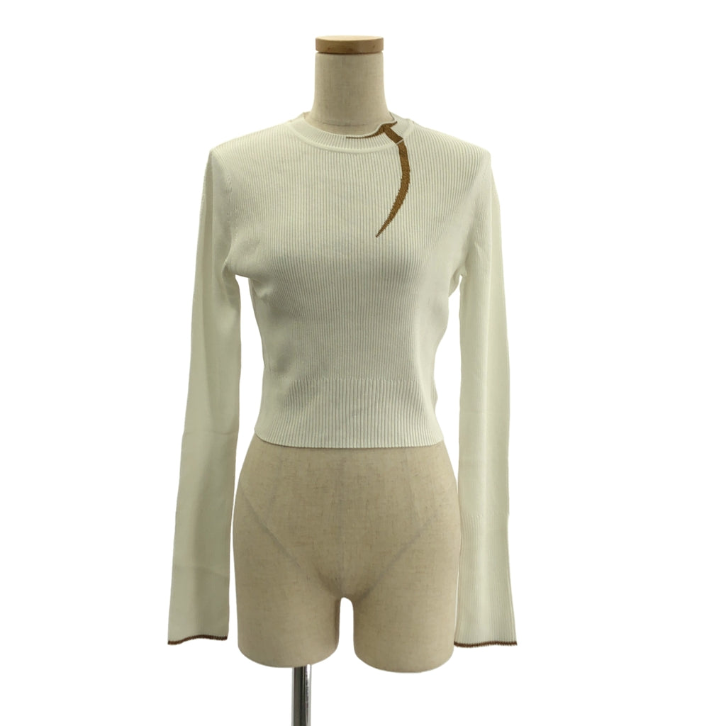 Mame Kurogouchi / マメクロゴウチ | 2024AW | Kintsugi Crew Neck Knitted Top 金継ぎ リブ ニット | 2 | レディース