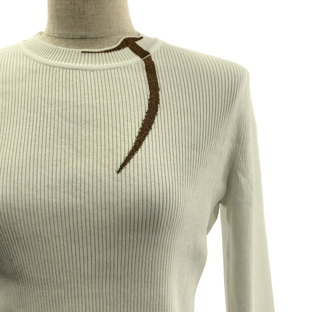 Mame Kurogouchi / マメクロゴウチ | 2024AW | Kintsugi Crew Neck Knitted Top 金継ぎ リブ ニット | 2 | レディース