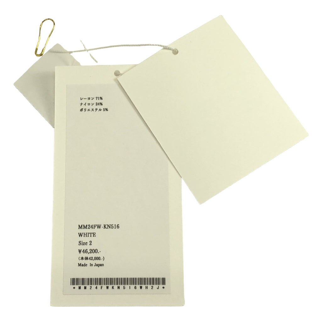 Mame Kurogouchi / マメクロゴウチ | 2024AW | Kintsugi Crew Neck Knitted Top 金継ぎ リブ ニット | 2 | レディース