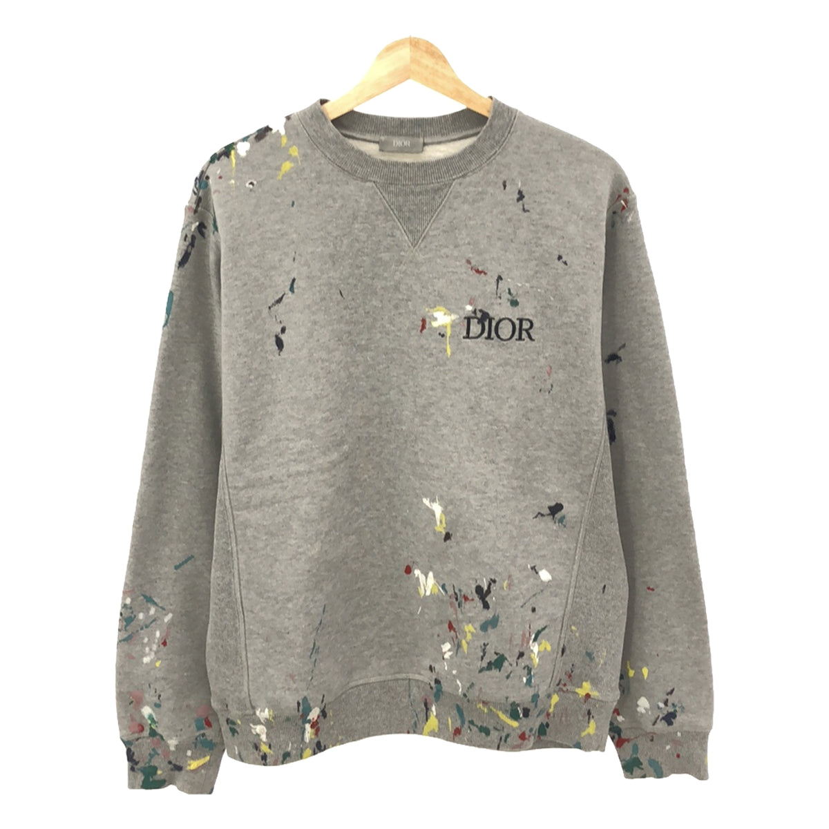 Dior / 디올 | 2021SS | Drawing Print Sweat Shirt 페인트 가공 오버 사이즈 크루 넥 스웨트 | M | 남성