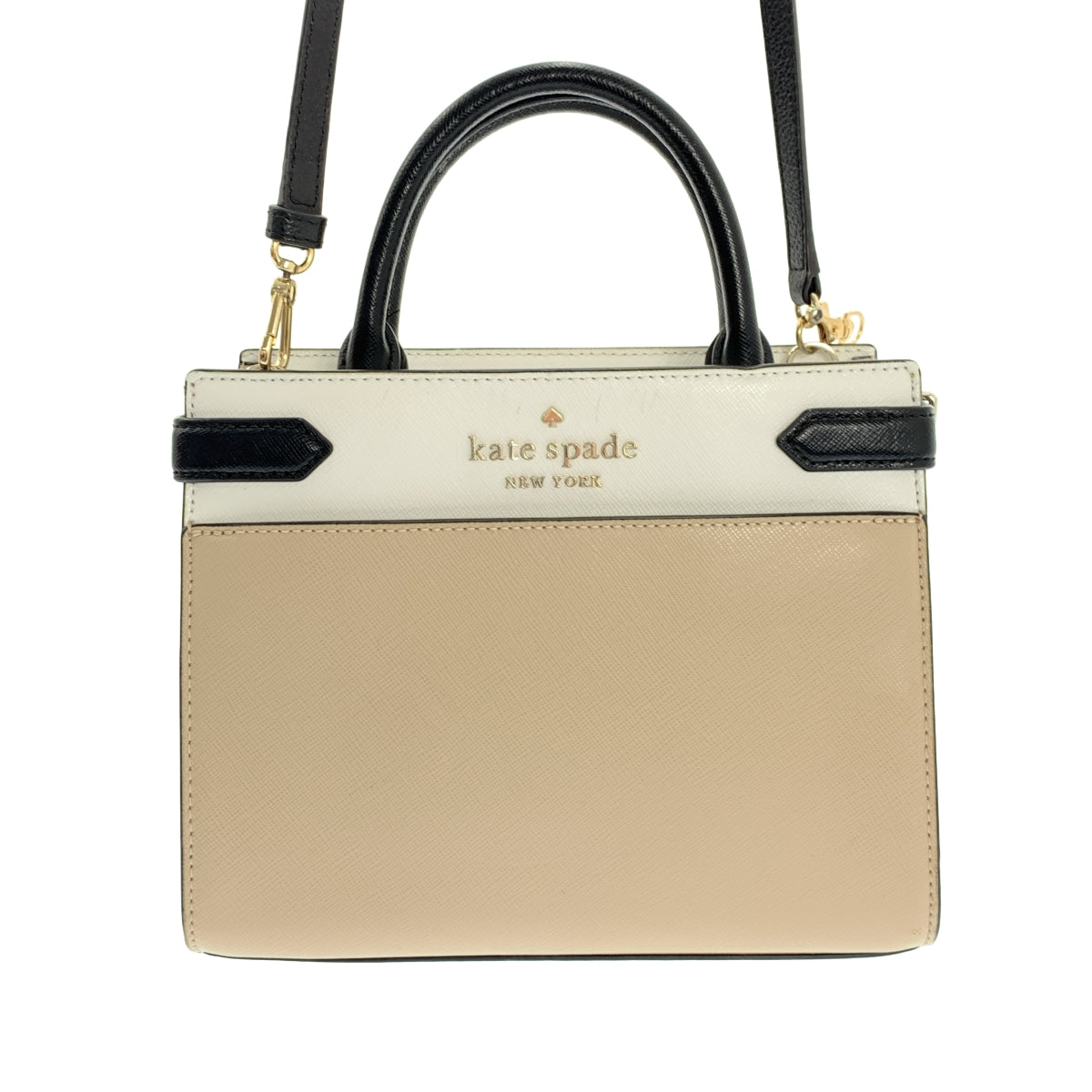 KATE SPADE / 케이트 스페이드 | 2톤 핸드 숄더백 | 베이지 / 화이트 | 여성