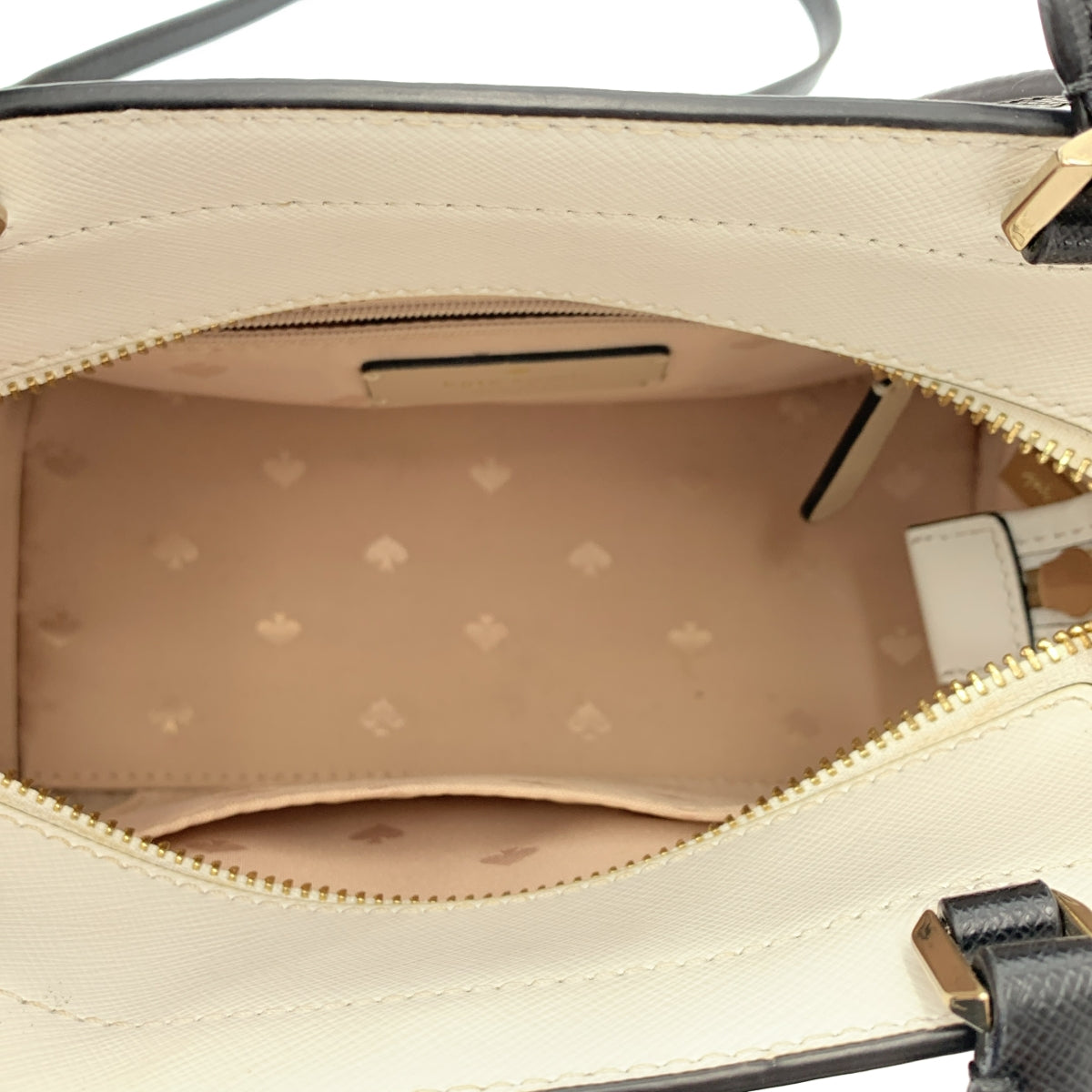 KATE SPADE / 케이트 스페이드 | 2톤 핸드 숄더백 | 베이지 / 화이트 | 여성