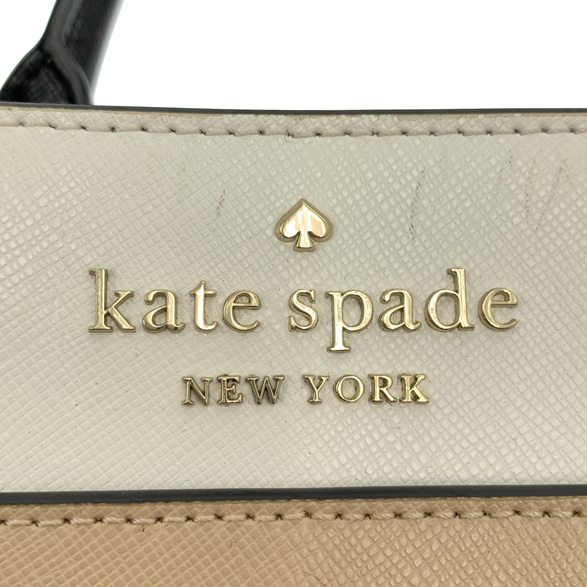 KATE SPADE / 케이트 스페이드 | 2톤 핸드 숄더백 | 베이지 / 화이트 | 여성