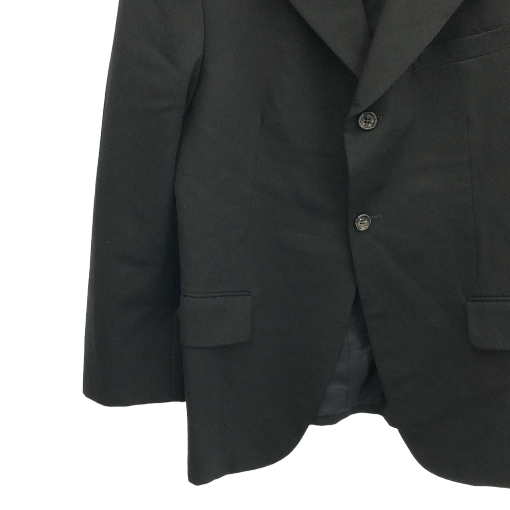 robe de chambre COMME des GARCONS / ローブドシャンブルコムデギャルソン | AD1992 | 90s ヴィンテージ ウールギャバ ピークドラペル 2B テーラードジャケット | ブラック | レディース