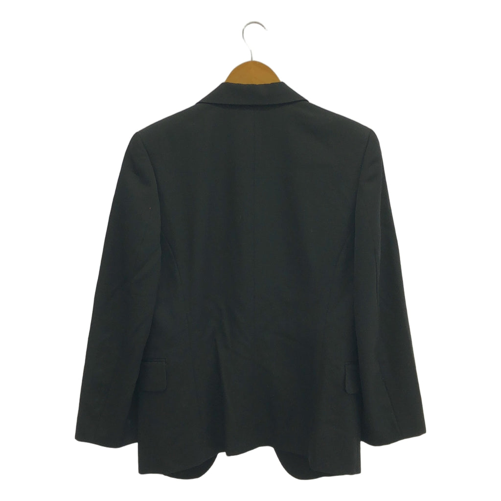 robe de chambre COMME des GARCONS / ローブドシャンブルコムデギャルソン | AD1992 | 90s ヴィンテージ ウールギャバ ピークドラペル 2B テーラードジャケット | ブラック | レディース