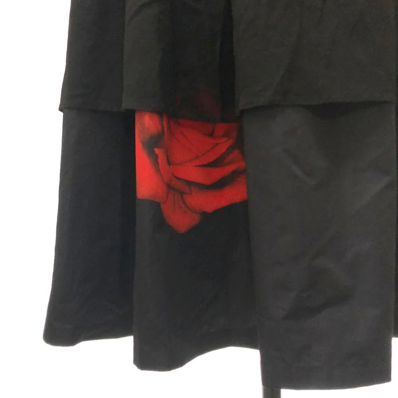 SUNAOKUWAHARA / スナオクワハラ | フラワープリント アシンメトリー シアー切替 スカート | 2 | レディース