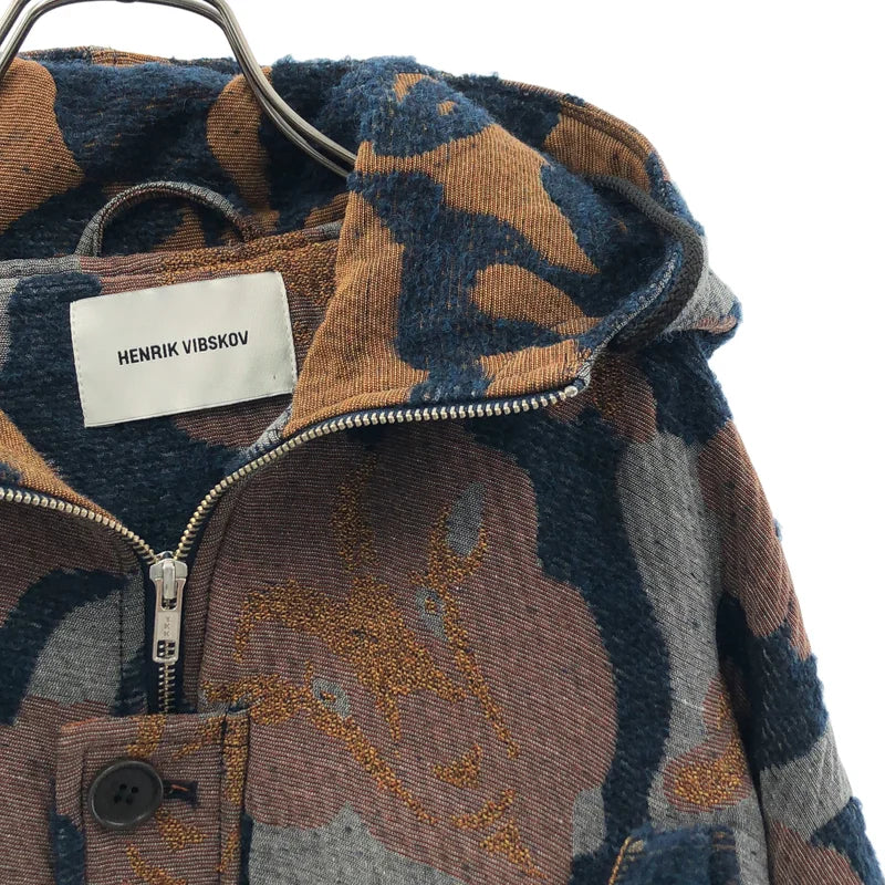HENRIK VIBSKOV / ヘンリックヴィブスコフ | Wing Parka 総柄 フーデッド パーカ | M/L | メンズ