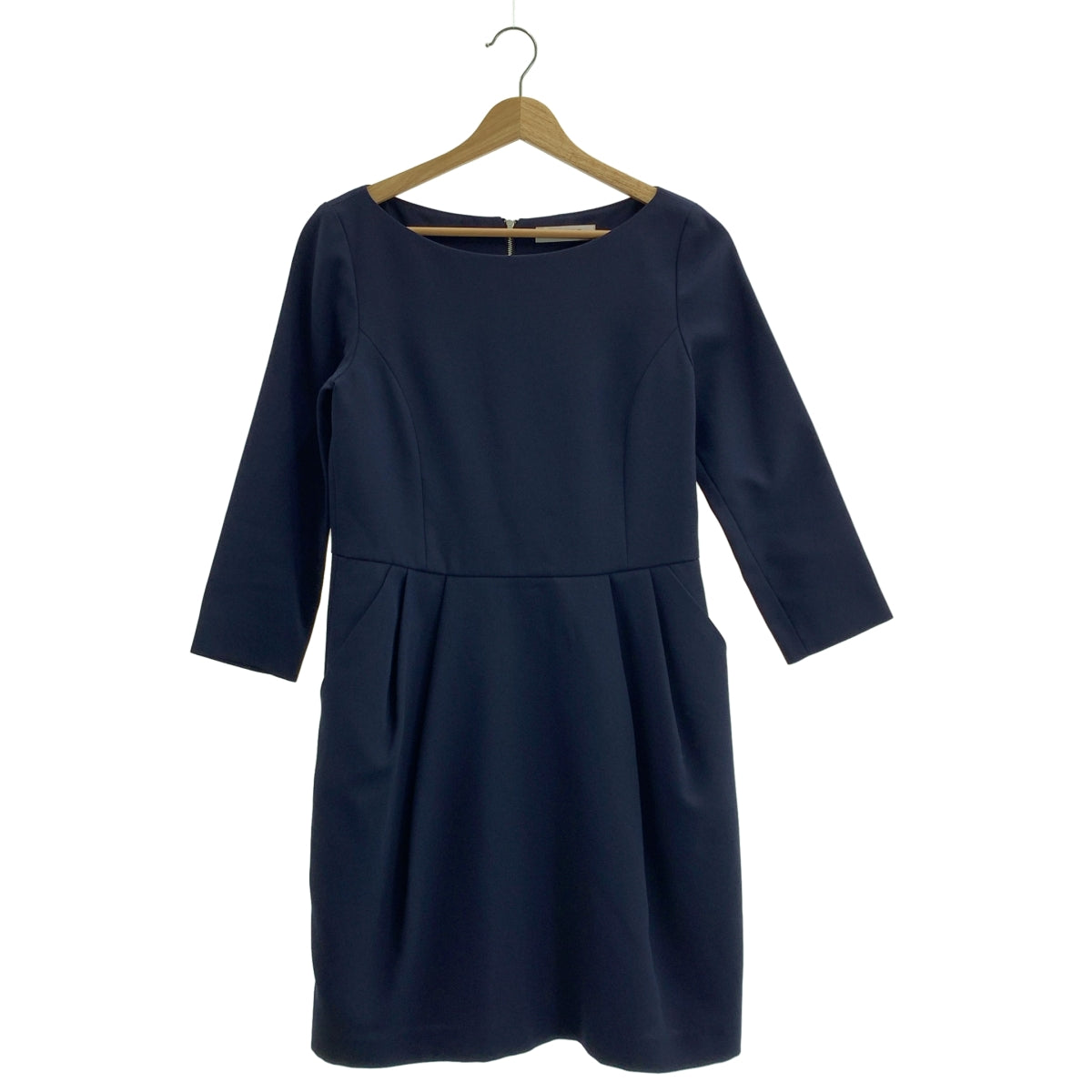 ADORE / アドーア | ポリエステル タックスカート ワンピース | 36 | ネイビー | レディース