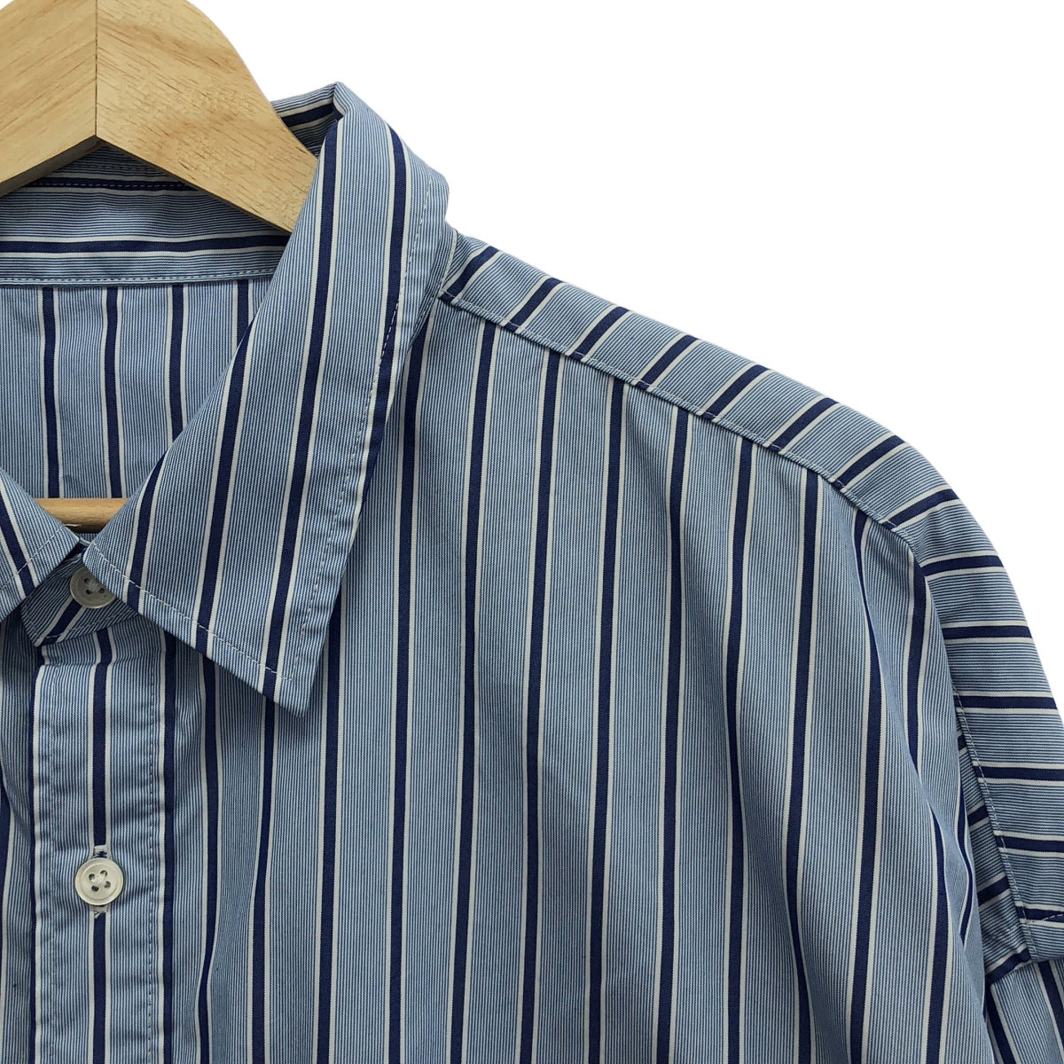 FreshService | 企業藍條紋常規領襯衫 | 條紋外套 | F 碼 | 男士