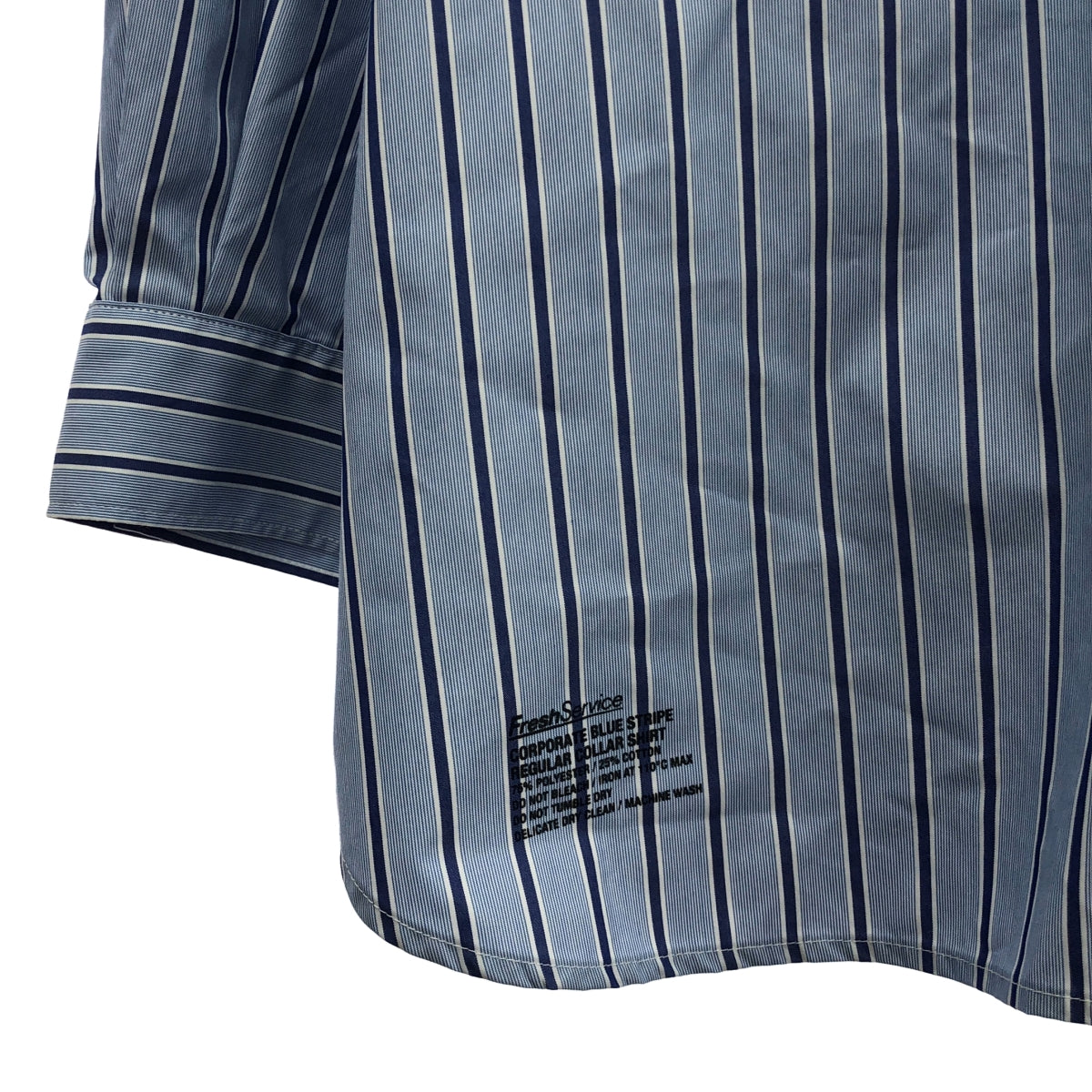 FreshService | 企業藍條紋常規領襯衫 | 條紋外套 | F 碼 | 男士