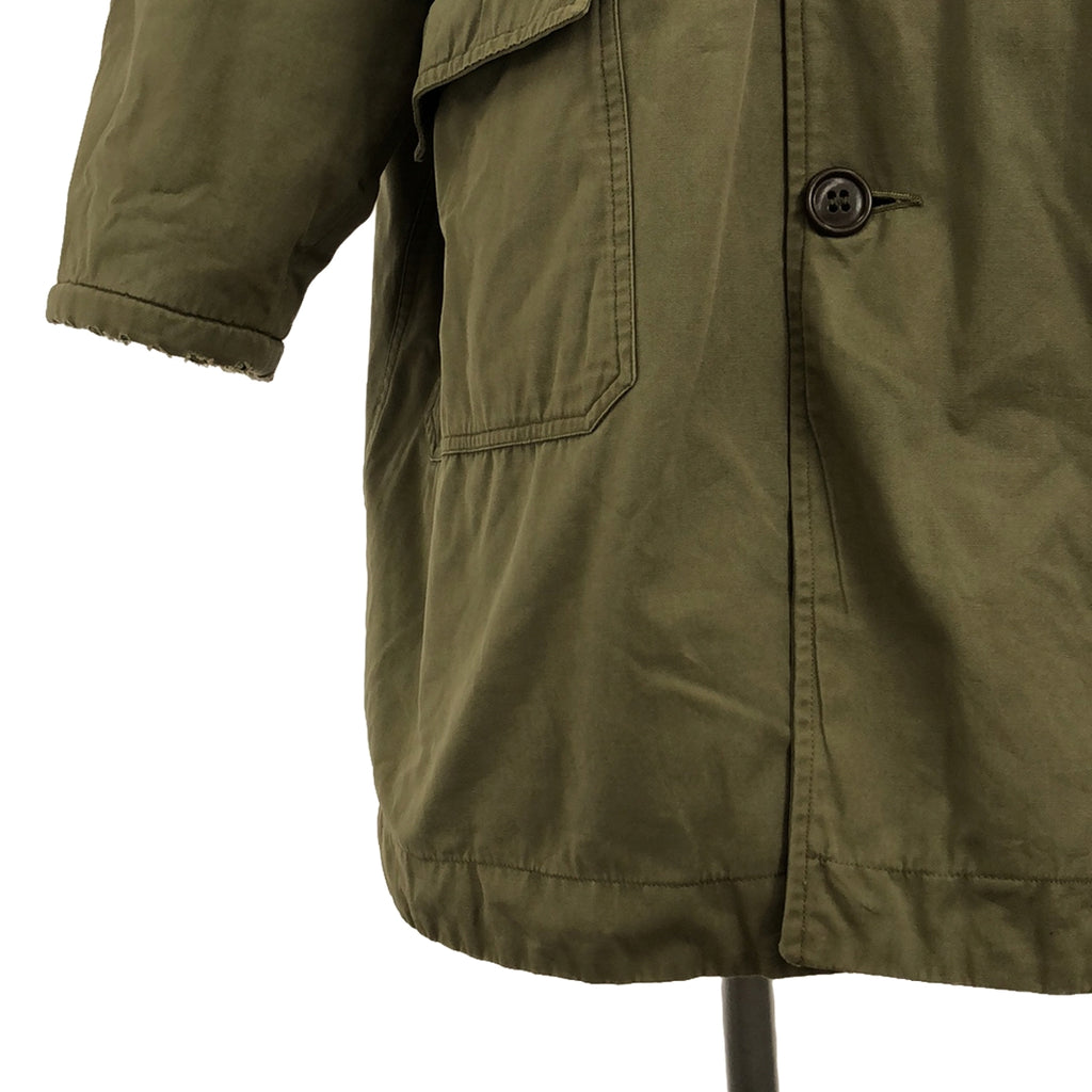 復古 / 復古服裝 |估計 1940 年代~USARMY M-41 美軍 / L 形 TALON ZIP 絨毛內襯軍用大衣 |卡其色 |男士