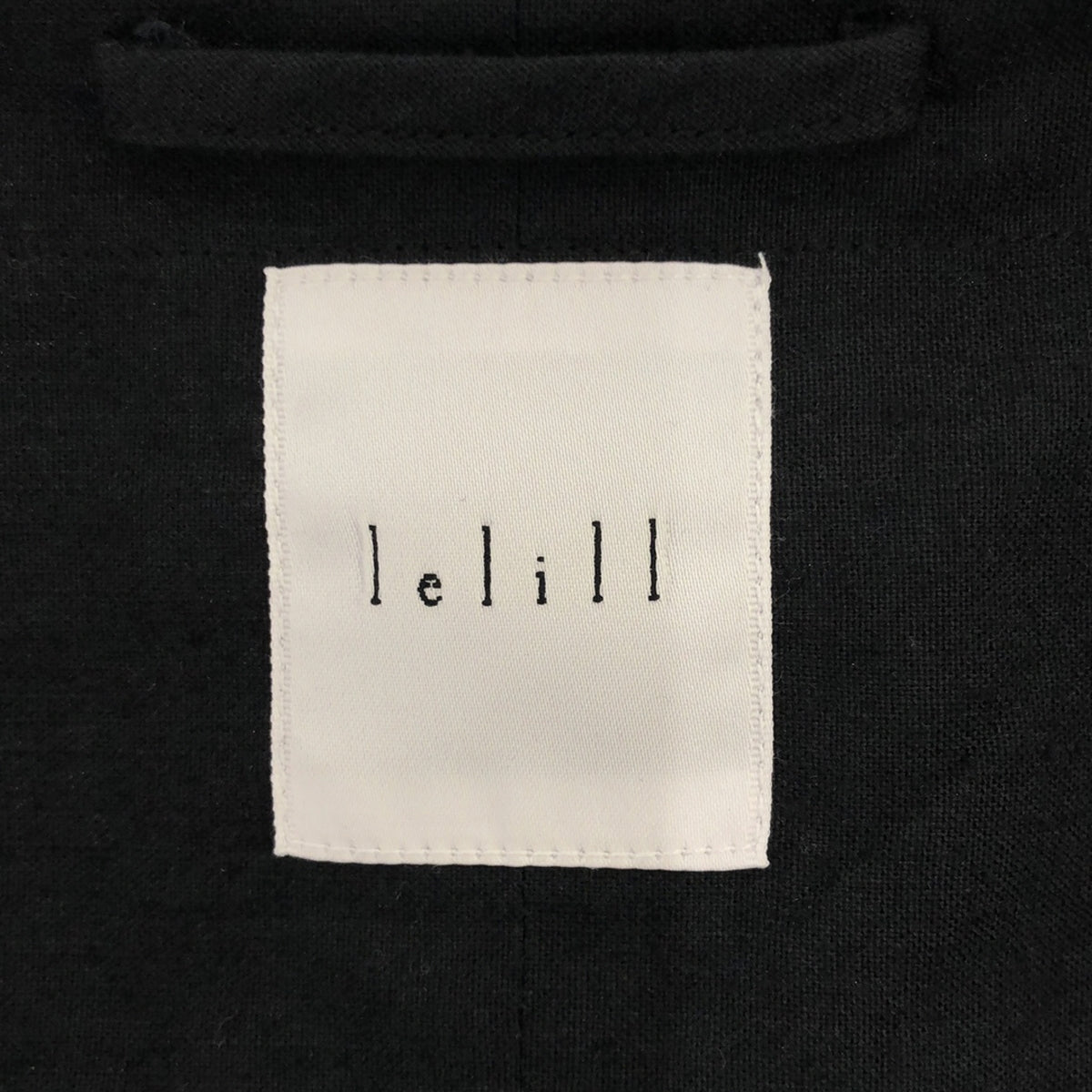 [Good Condition] lelill / Lelill | 2020SS | Linen Blend Belted Shirt Dress | 38 | Black | Women's