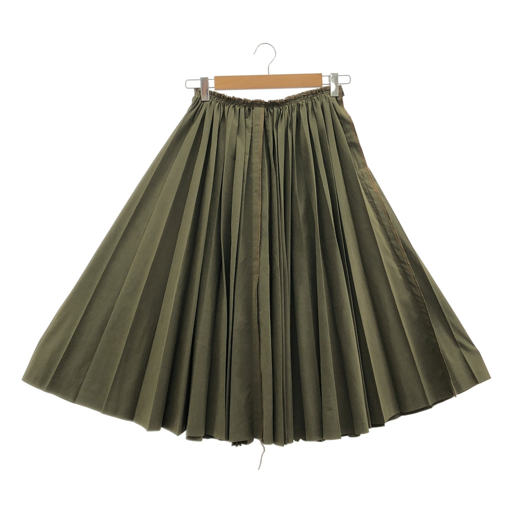 COMME des GARCONS / 콤데 갤슨 | 2009AW | 폴리 에스테르 인사이드 아웃 사이드 지퍼 주름 볼륨 스커트 | S | 올리브 | 여성