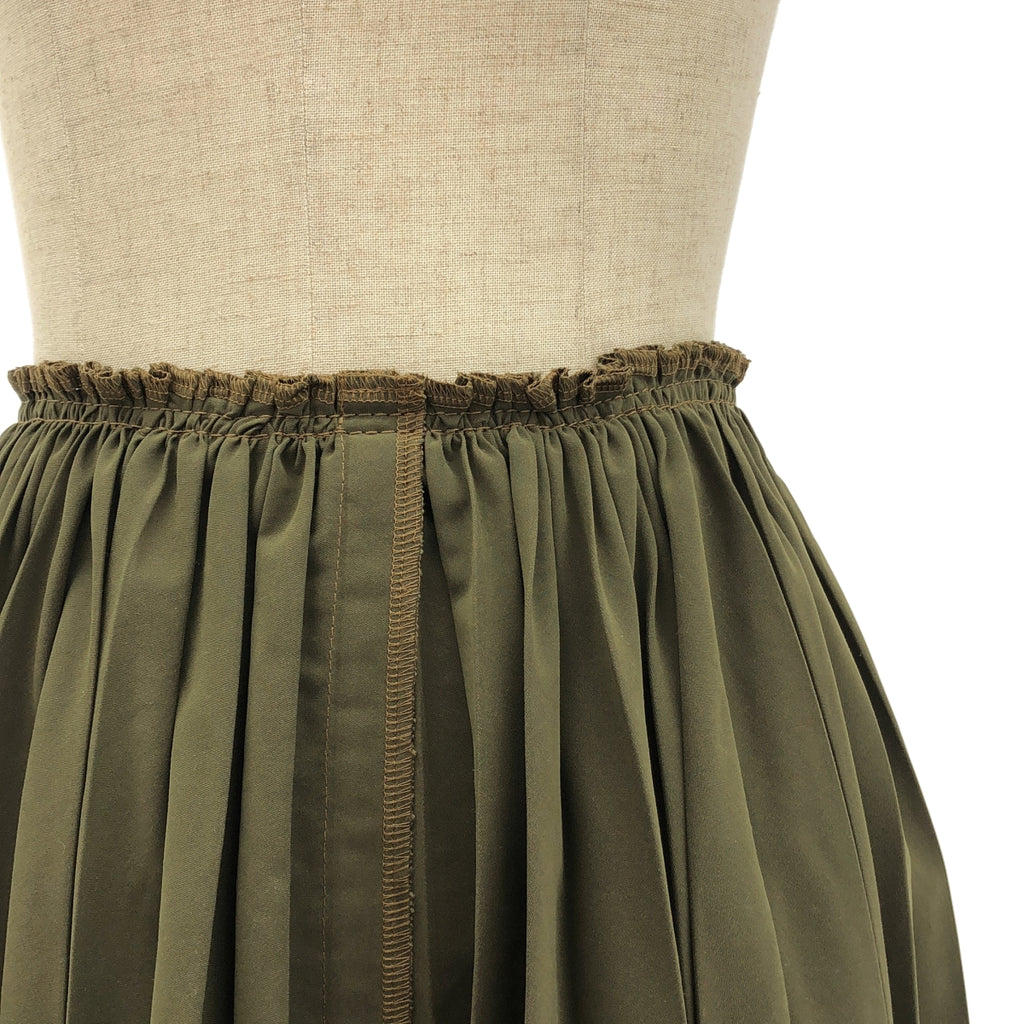 COMME des GARCONS / 콤데 갤슨 | 2009AW | 폴리 에스테르 인사이드 아웃 사이드 지퍼 주름 볼륨 스커트 | S | 올리브 | 여성