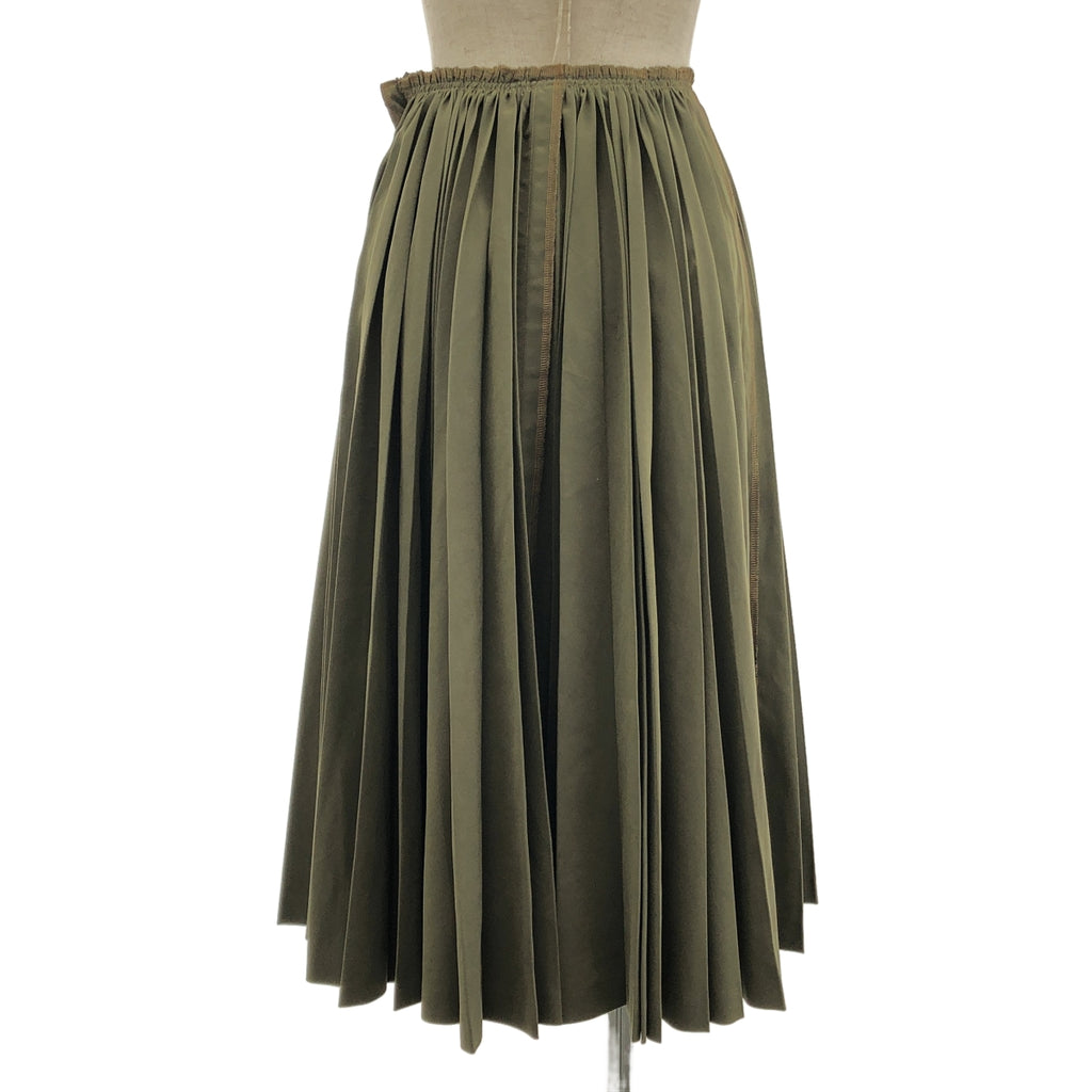 COMME des GARCONS / 콤데 갤슨 | 2009AW | 폴리 에스테르 인사이드 아웃 사이드 지퍼 주름 볼륨 스커트 | S | 올리브 | 여성