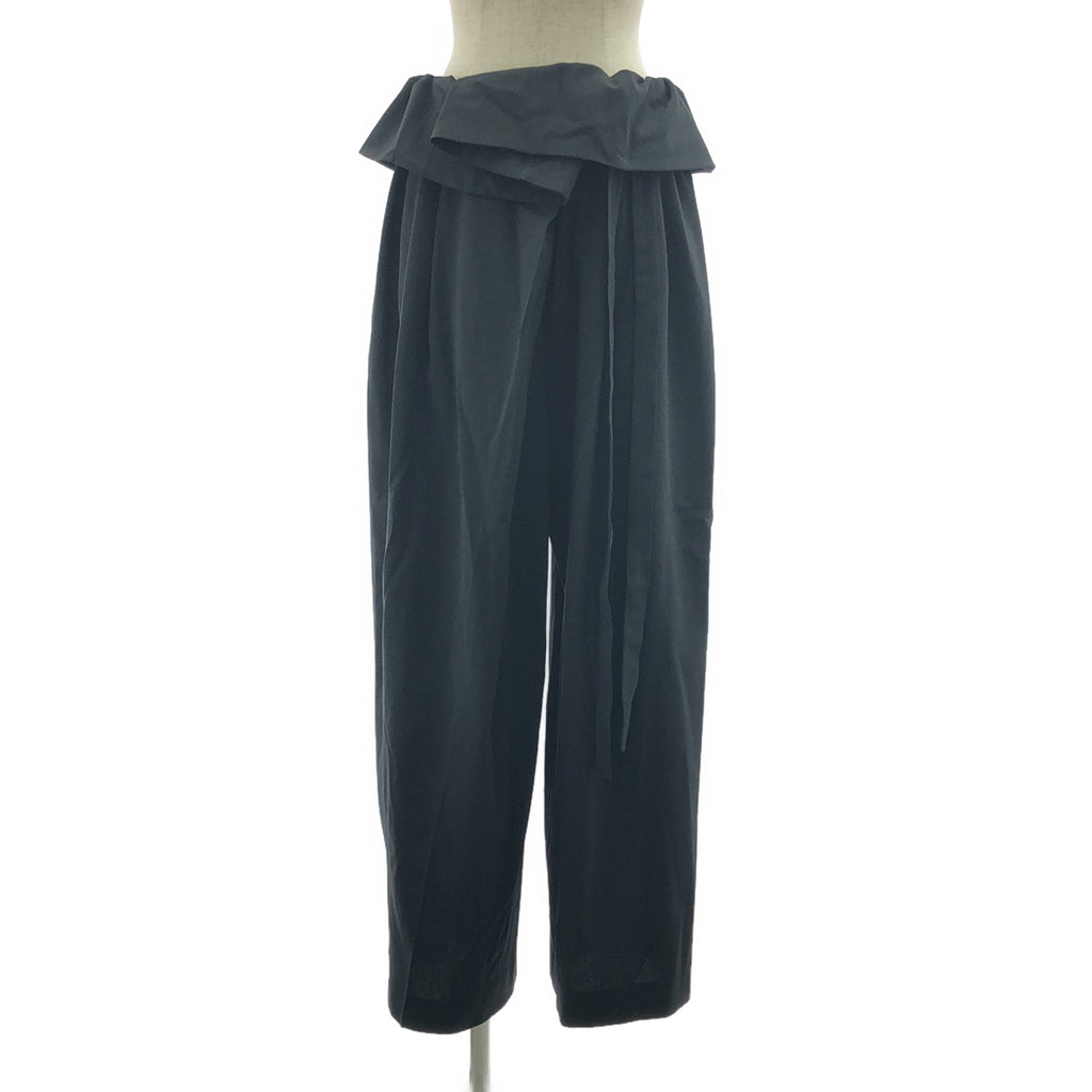 【美品】  LOHEN / ローヘン | 2023AW | オーバーラップパンツ | 38 | ブラック | レディース