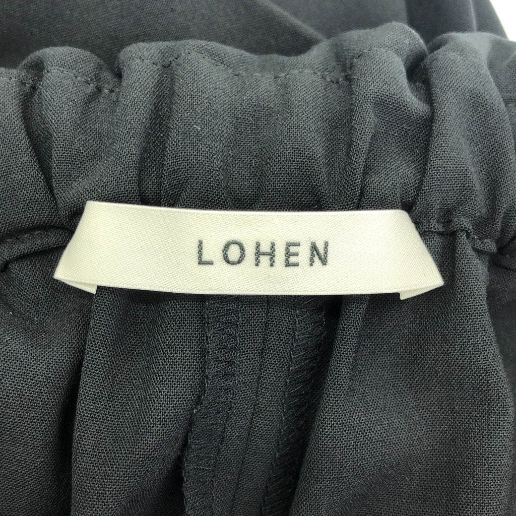 【美品】  LOHEN / ローヘン | 2023AW | オーバーラップパンツ | 38 | ブラック | レディース