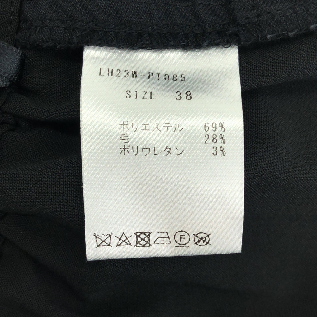 【美品】  LOHEN / ローヘン | 2023AW | オーバーラップパンツ | 38 | ブラック | レディース