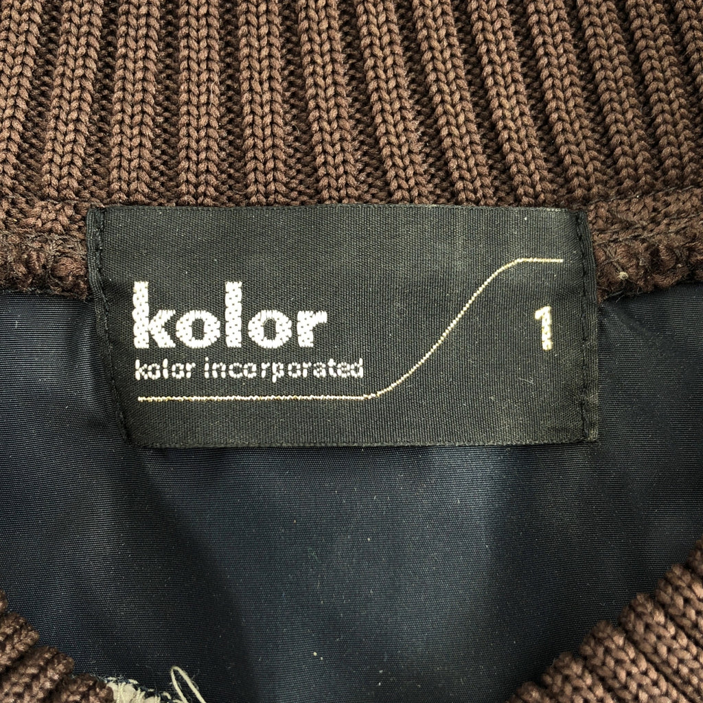 kolor / カラー | リンクス柄 異素材切替 Vネックニット | 1 | メンズ